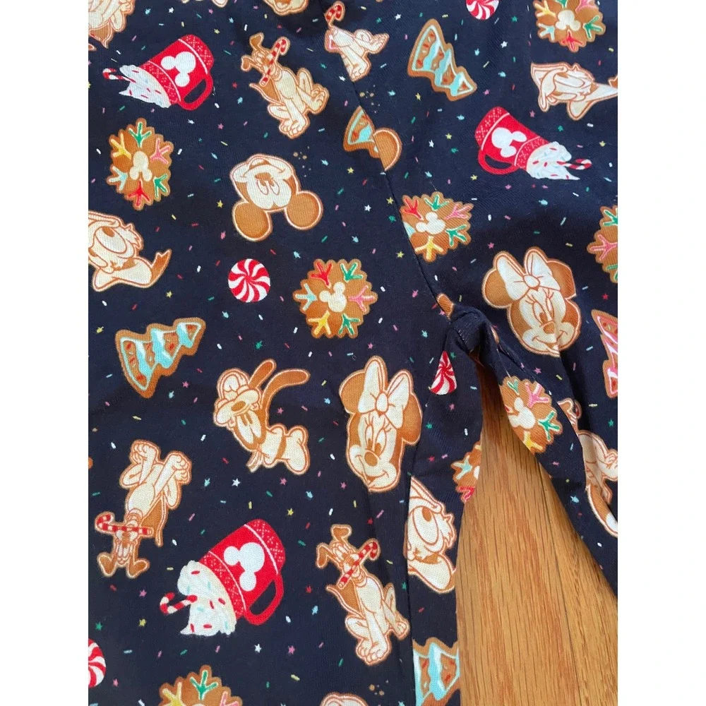 Old Navy Disney Girls Pink Joy Minnie Mouse Gingerbread Holiday Pajama Set L‎ 10